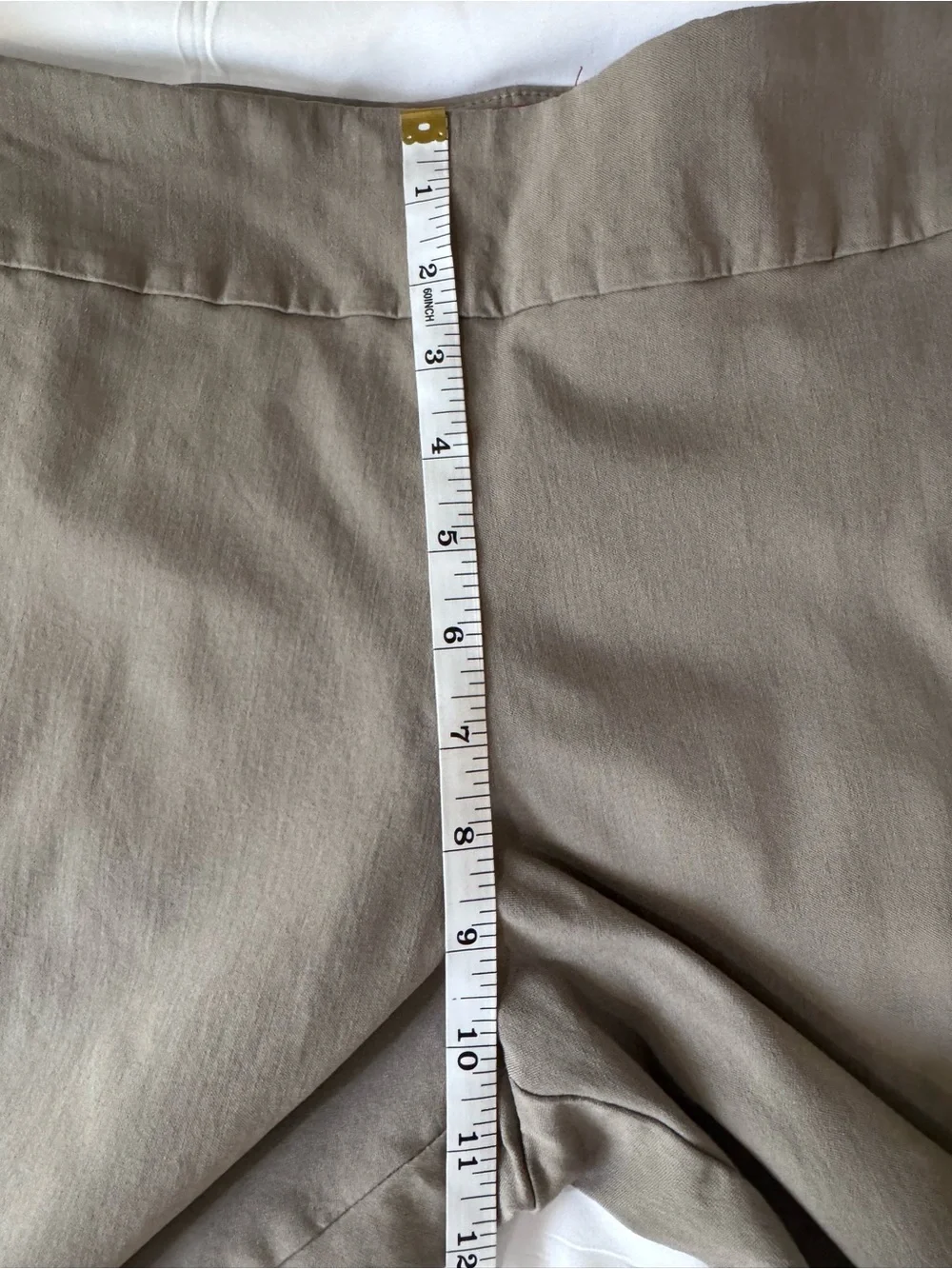 Krazy Larry Taupe Pull On Ankle Pants Size 10 Stretch Career Office Neutral USA